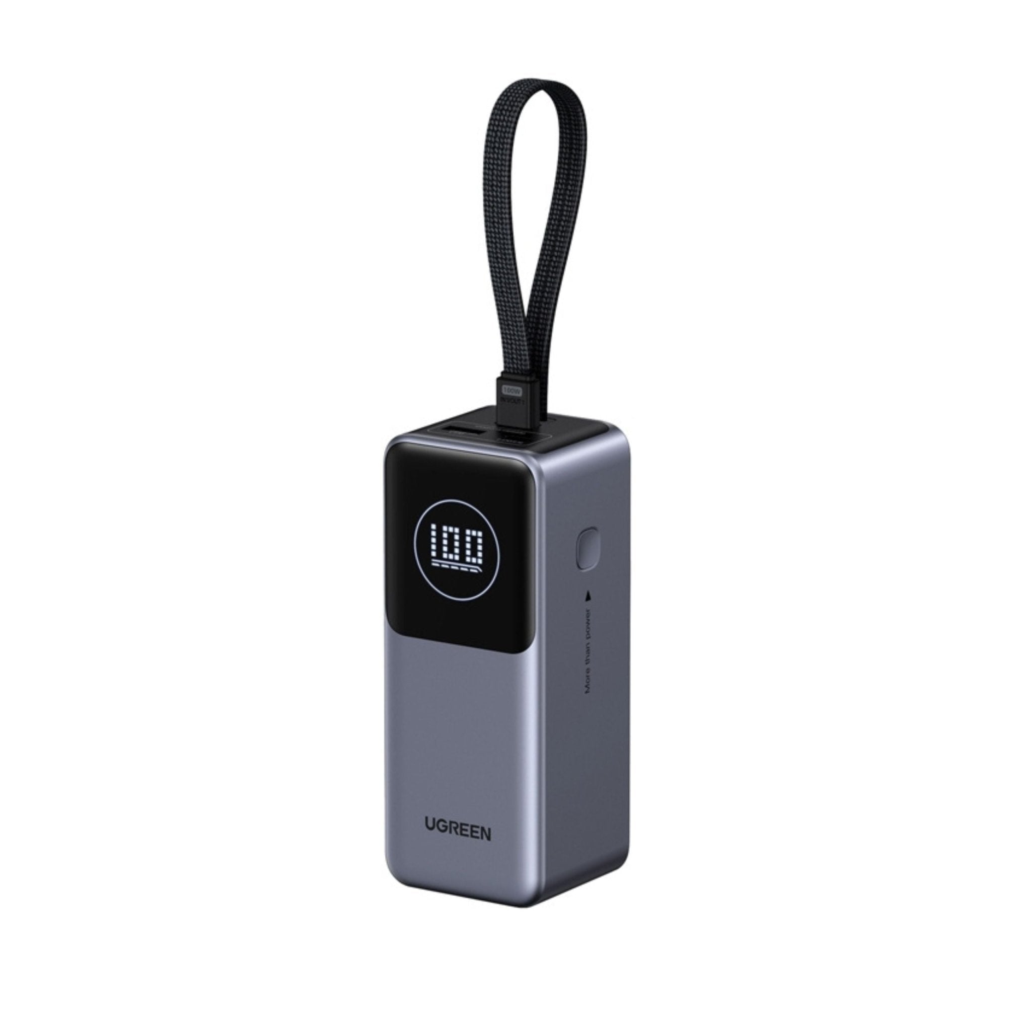 UGREEN Nexode 20000mAh 130W Power Bank with Built-in Cable - Gray