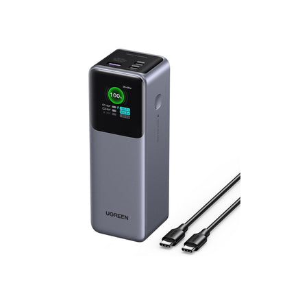 UGREEN Nexode PD 200W Fast Charging Power Bank 25000mAh with Smart Digital Display - Grey