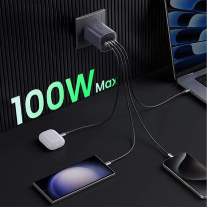 UGREEN Nexode S 4-Port GaN 100W Charger Adapter - Black