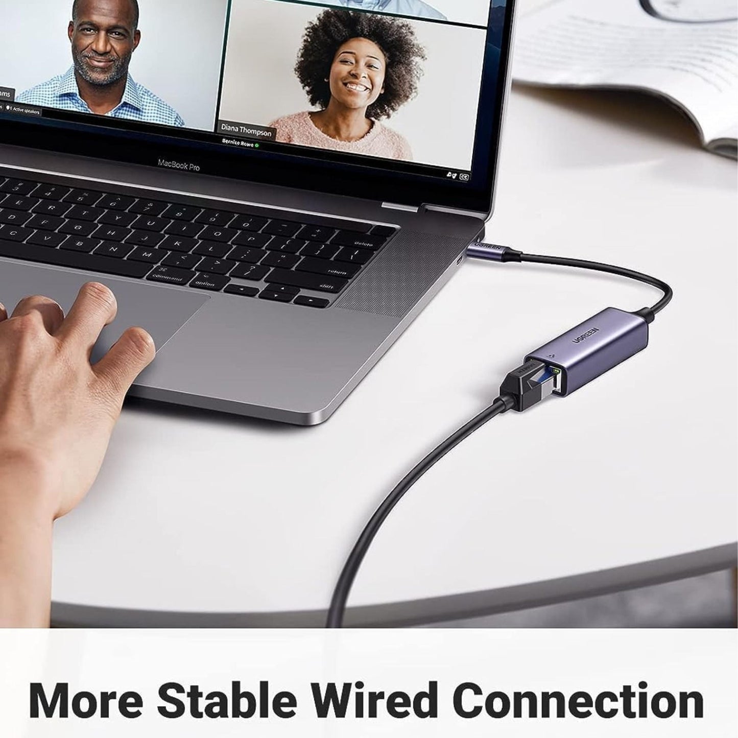 UGREEN RJ45 USB-C to Gigabit Ethernet Adapter - Gray