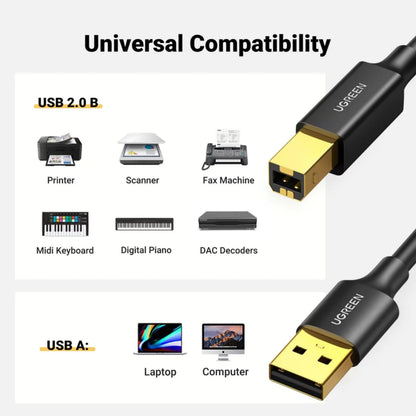 UGREEN USB-A - USB-B Printer Cable - Black