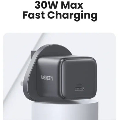UGREEN USB-C GaN 30W Fast Charger Adapter - Grey