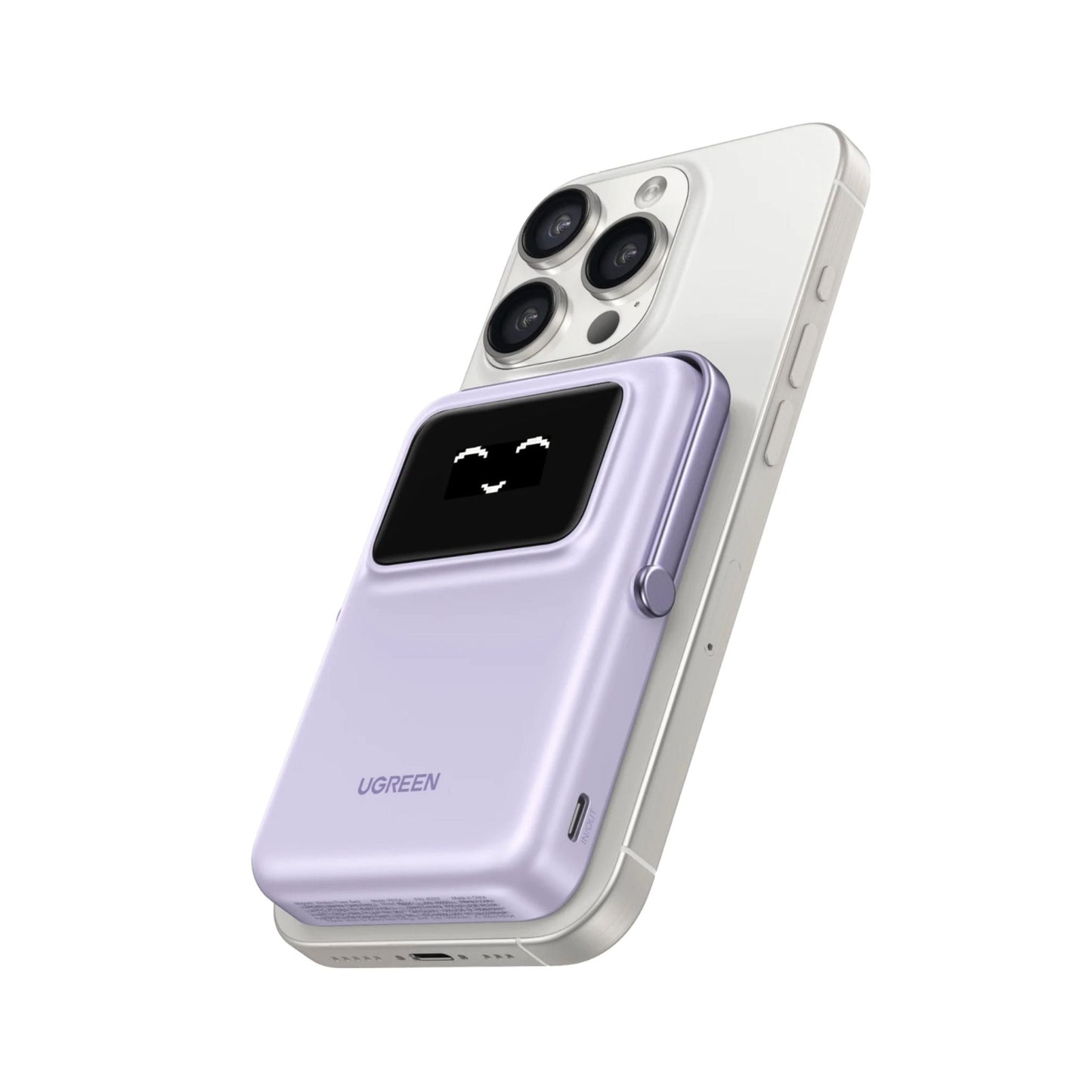 UGREEN Uno Qi2 20W Magnetic Wireless Power Bank 10000mAh Built-In Stand - Purple