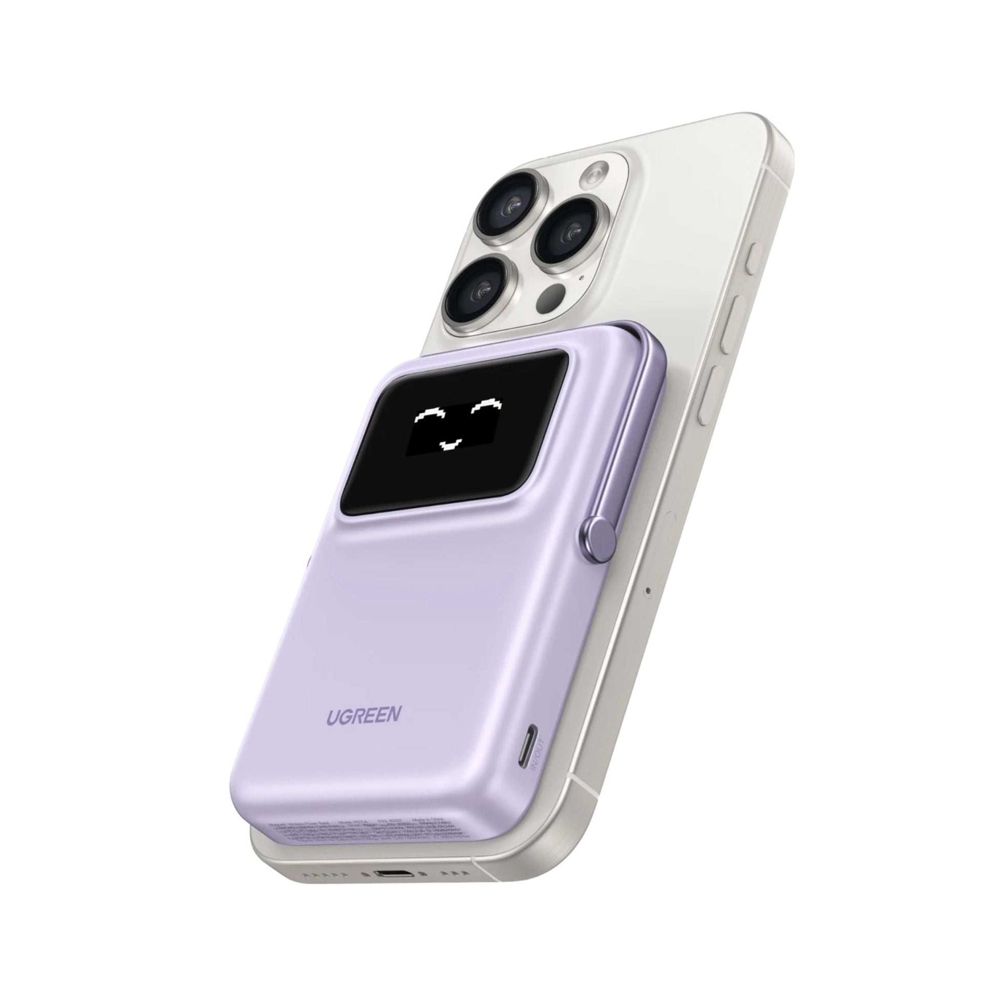 UGREEN Uno Qi2 20W Magnetic Wireless Power Bank 10000mAh Built-In Stand - Purple