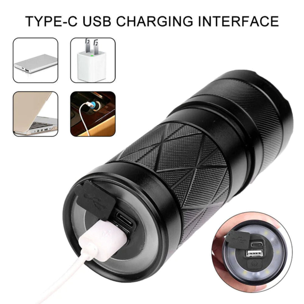 USB Rechargeable Flashlight GT50 -Black