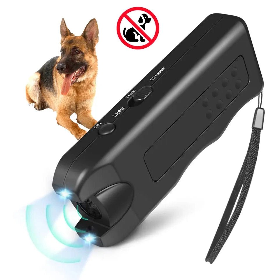 Ultrasonic Dog Repeller Anti Barking Dog Training Device MT-650 - Black