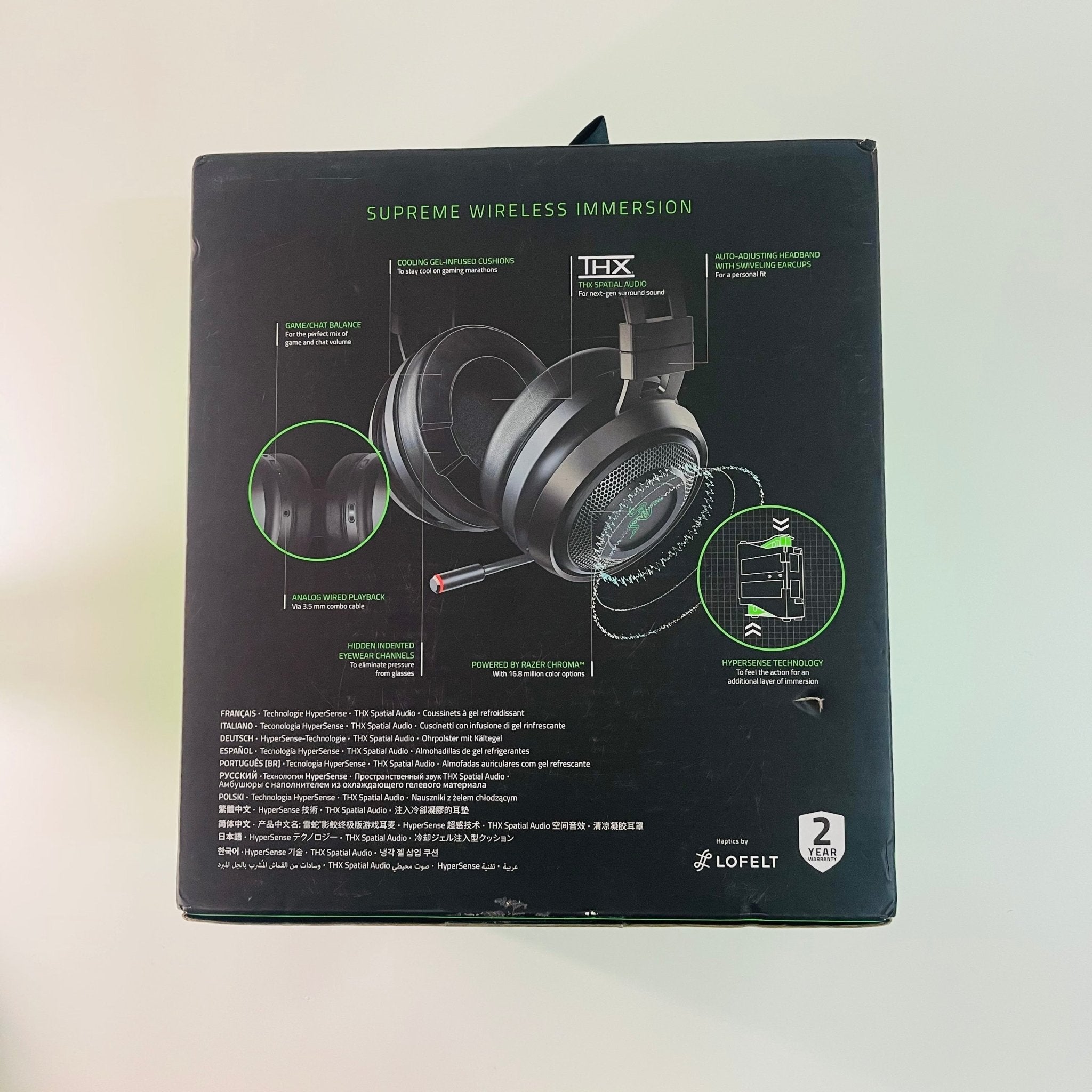 Used - Razer Nari Ultimate Wireless Gaming Headset With Haptic Technology