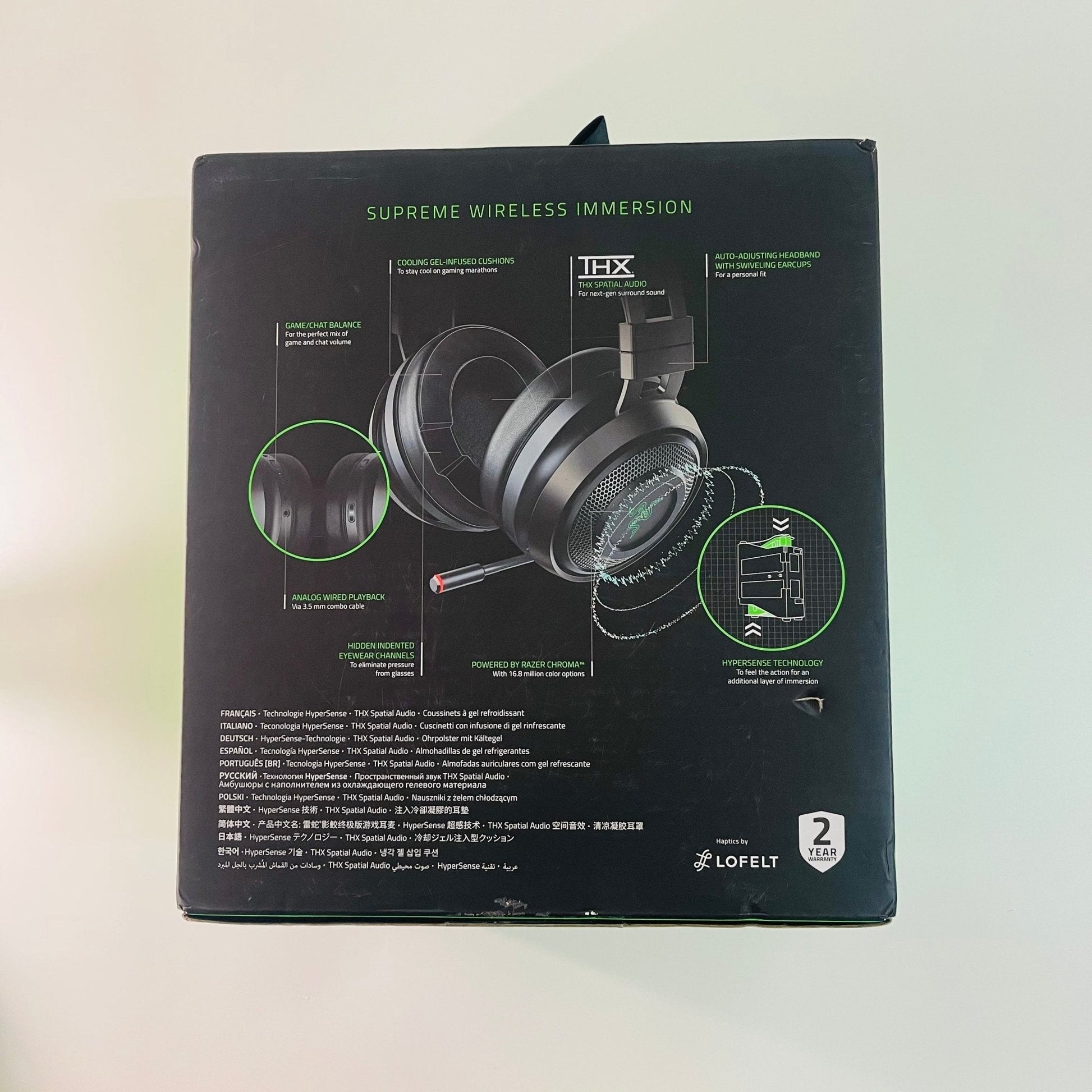 Used - Razer Nari Ultimate Wireless Gaming Headset With Haptic Technology