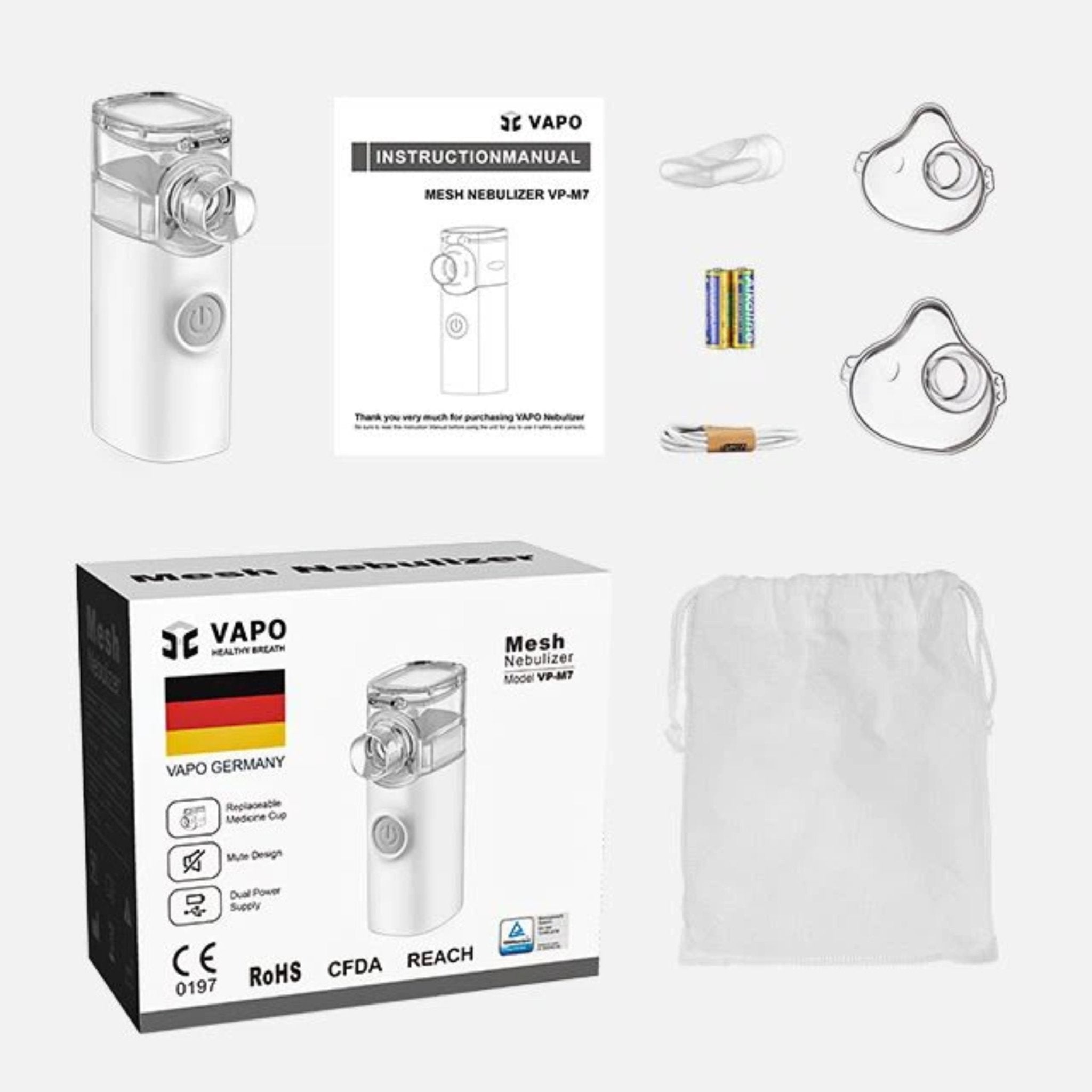 VAPO Mesh Nebulizer VP-M11 - White