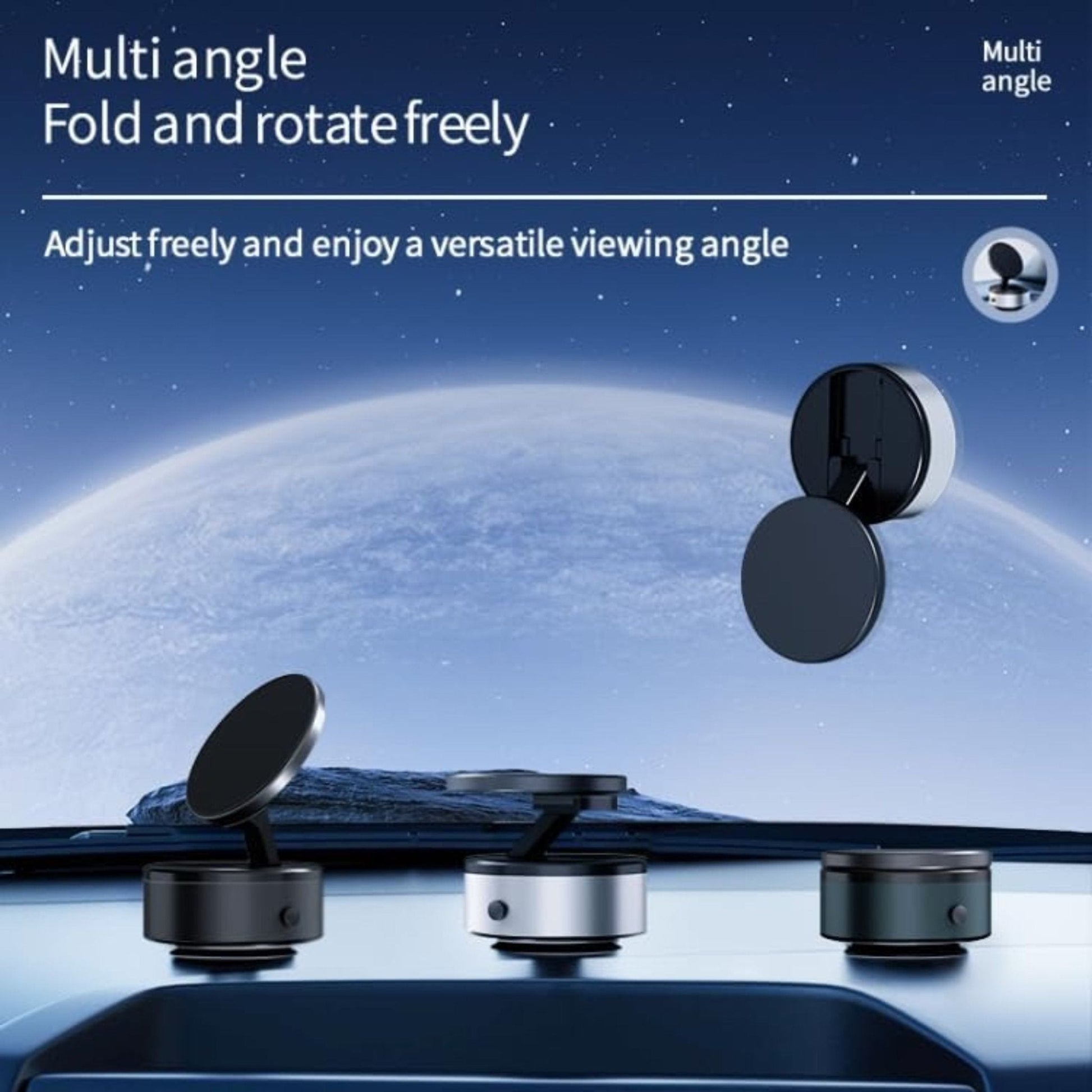 Vacuum Double Sided Adsorption Magnetic Rechargeable Phone Holder X10Q/X10QP - Black