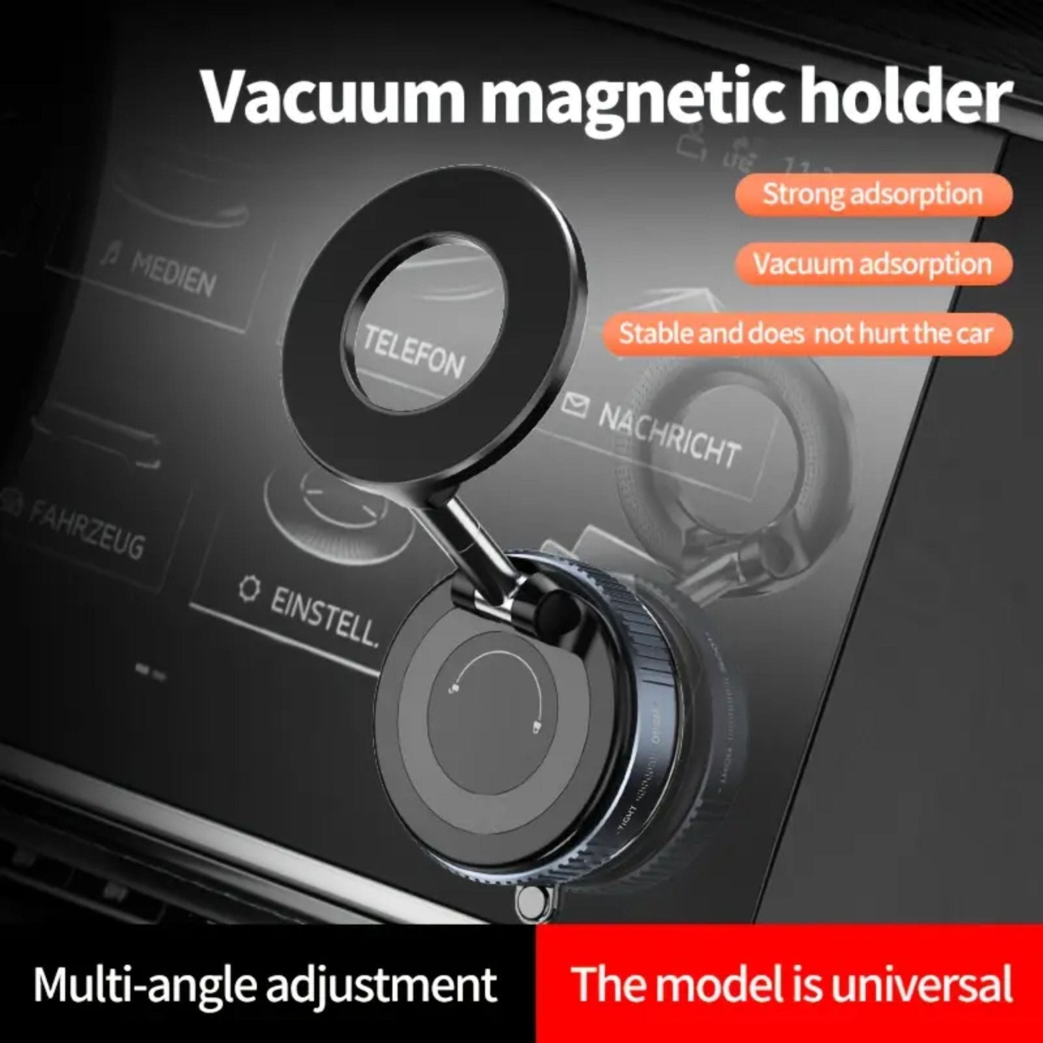 Vacuum Suction Magnetic Bracket K007 - Black