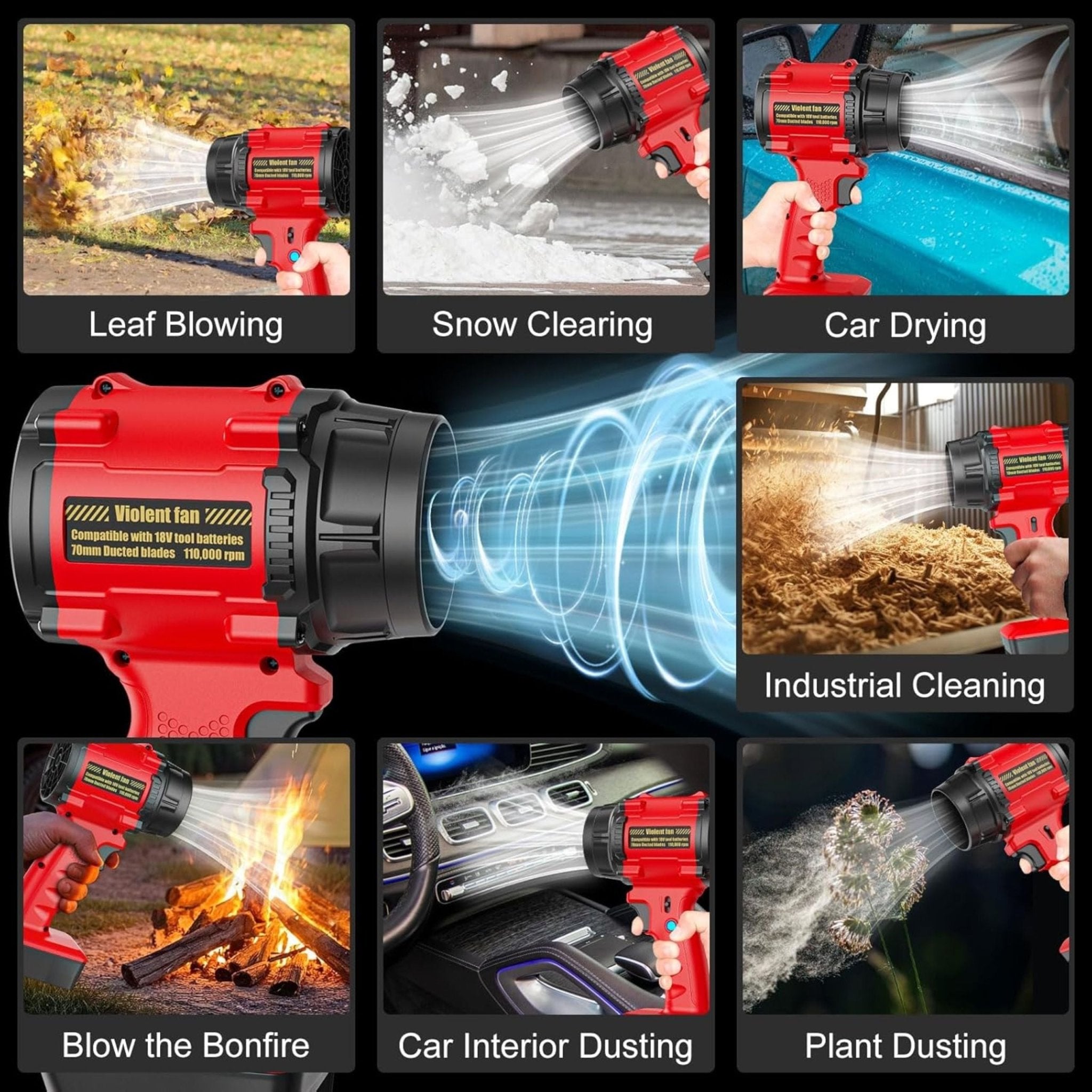 Violent Fan Air Blower Turbo Jet Fan F018