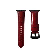 Viva Madrid Montre Crox Leather Strap Strap for Apple Watch 42/44MM - Red/Black
