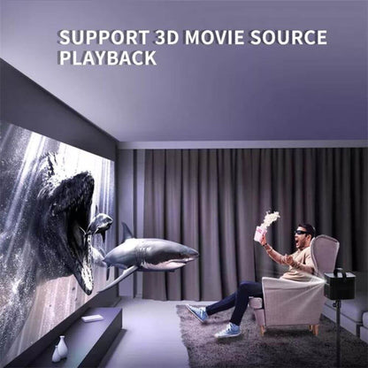 Volto DLP Hd 3D Multimedia Portable Projector Android 9.0+3D Glass+Bag - Black