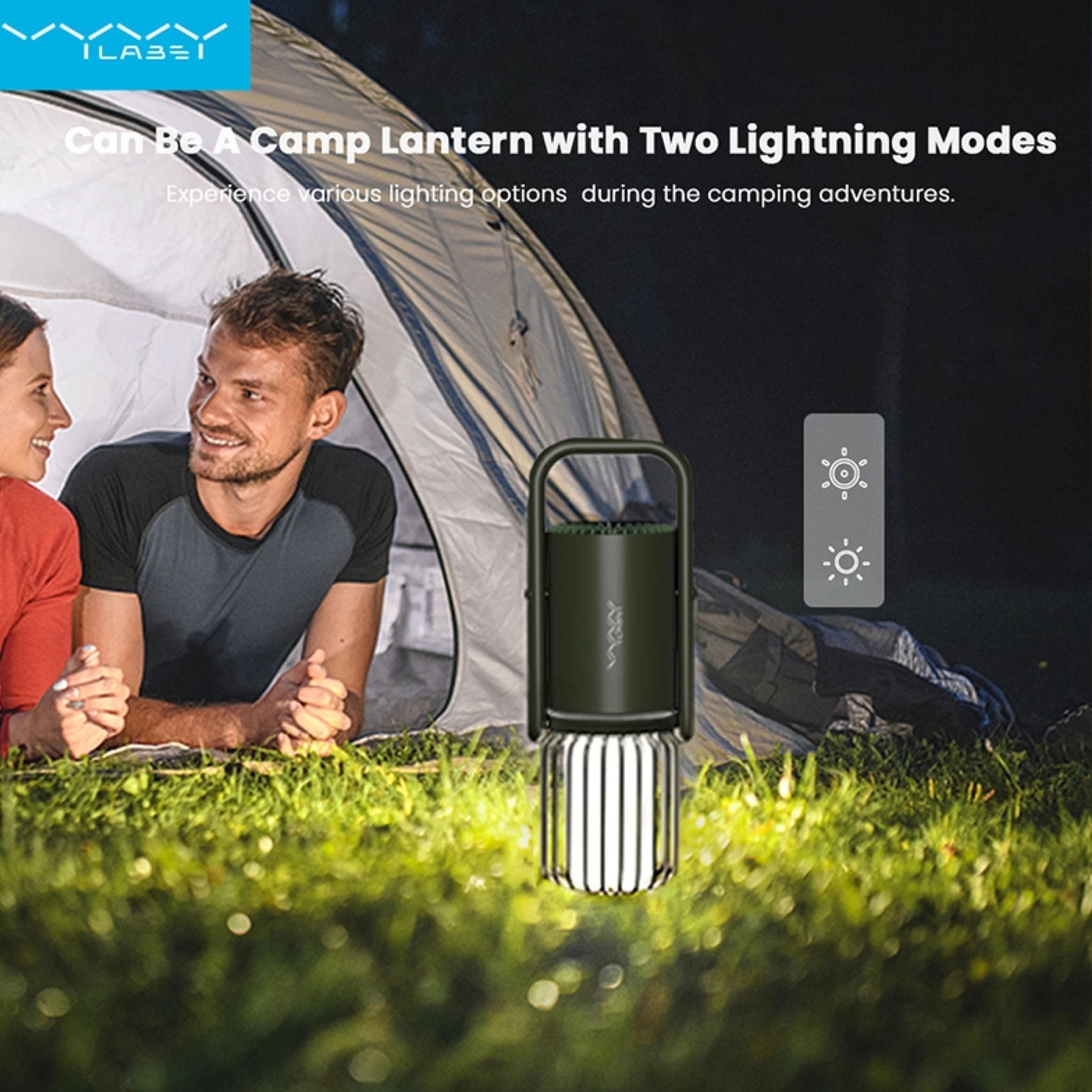 Vyvylabs X1 Flaming Multifunctional Outdoor Light, Wireless Speaker With Powerbank - Green