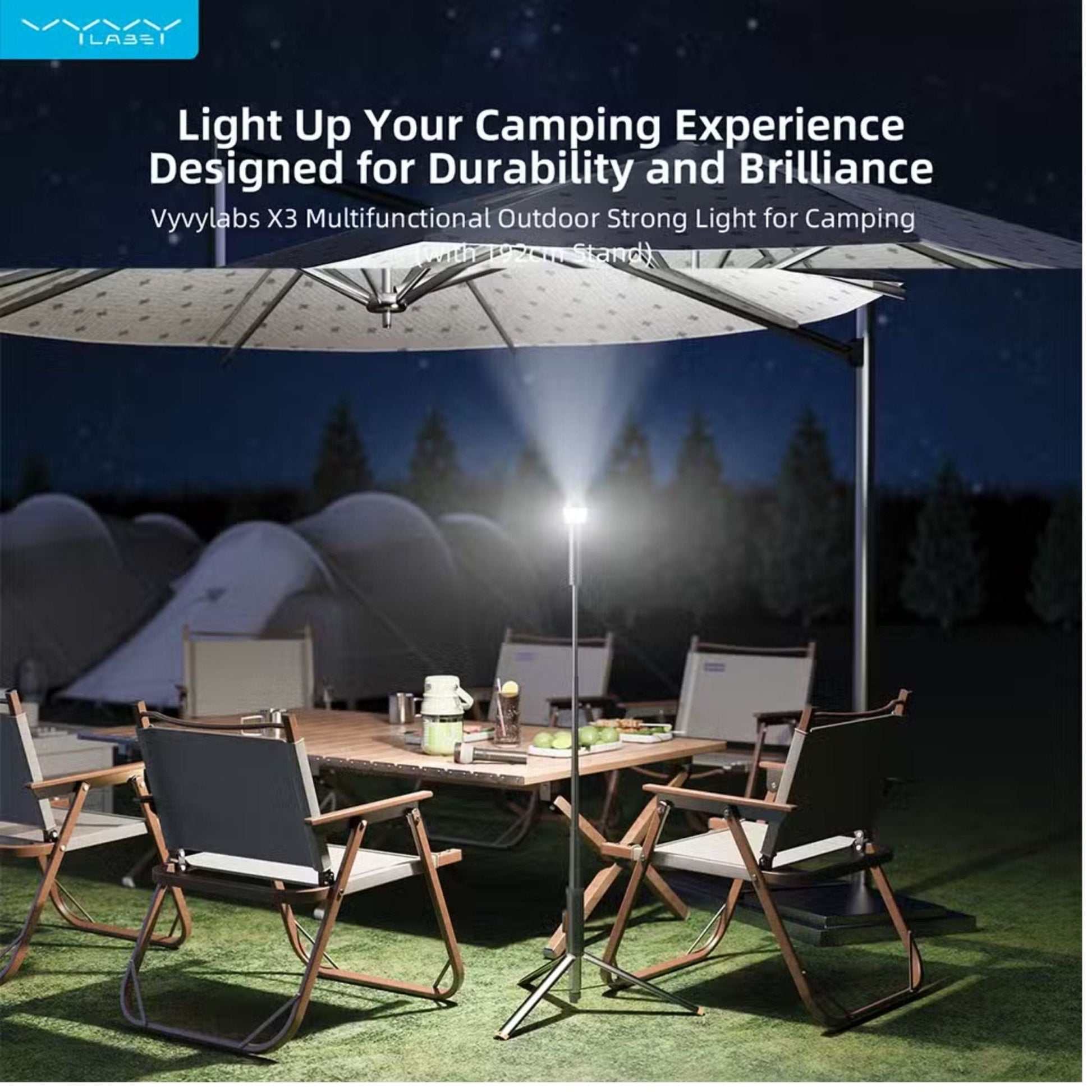 Vyvylabs X3 Multifunctional Outdoor Strong Light For Camping - Taitanium