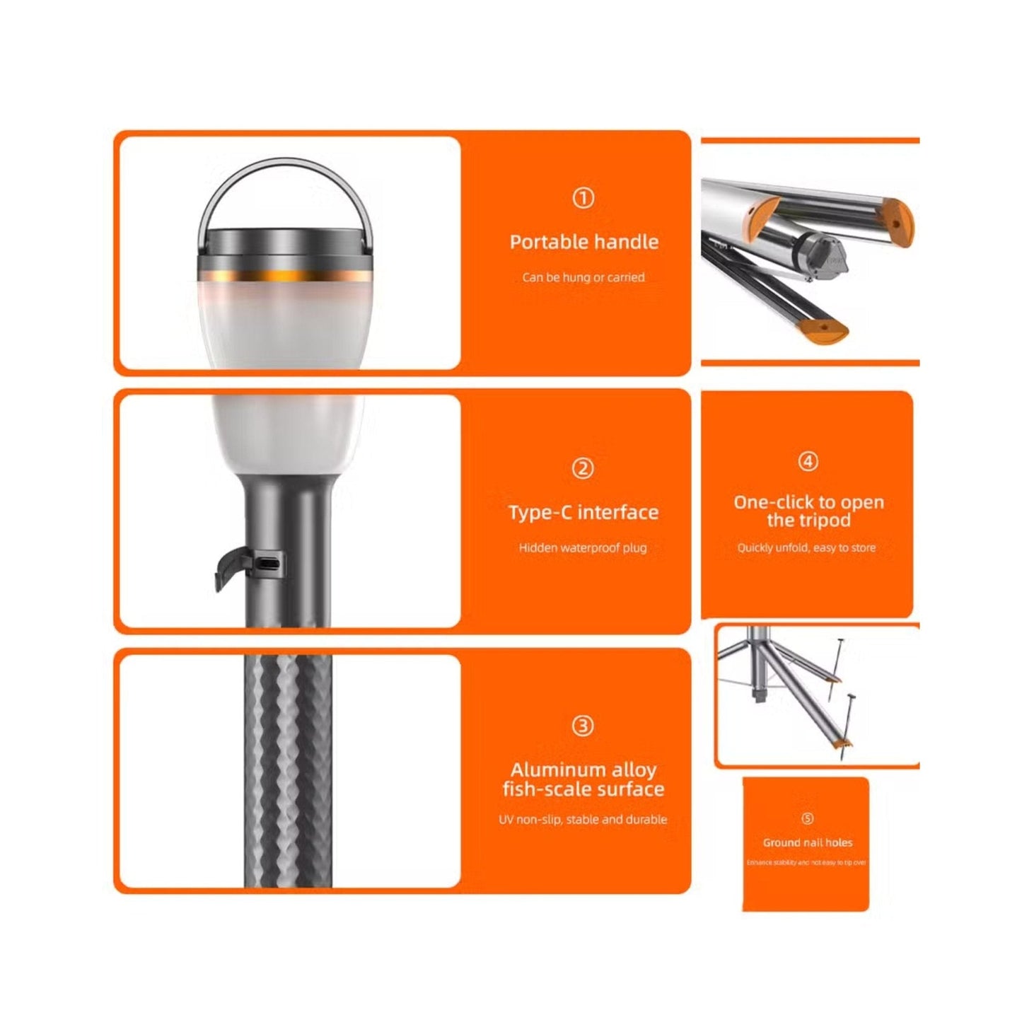 Vyvylabs X3 Multifunctional Outdoor Strong Light For Camping - Taitanium