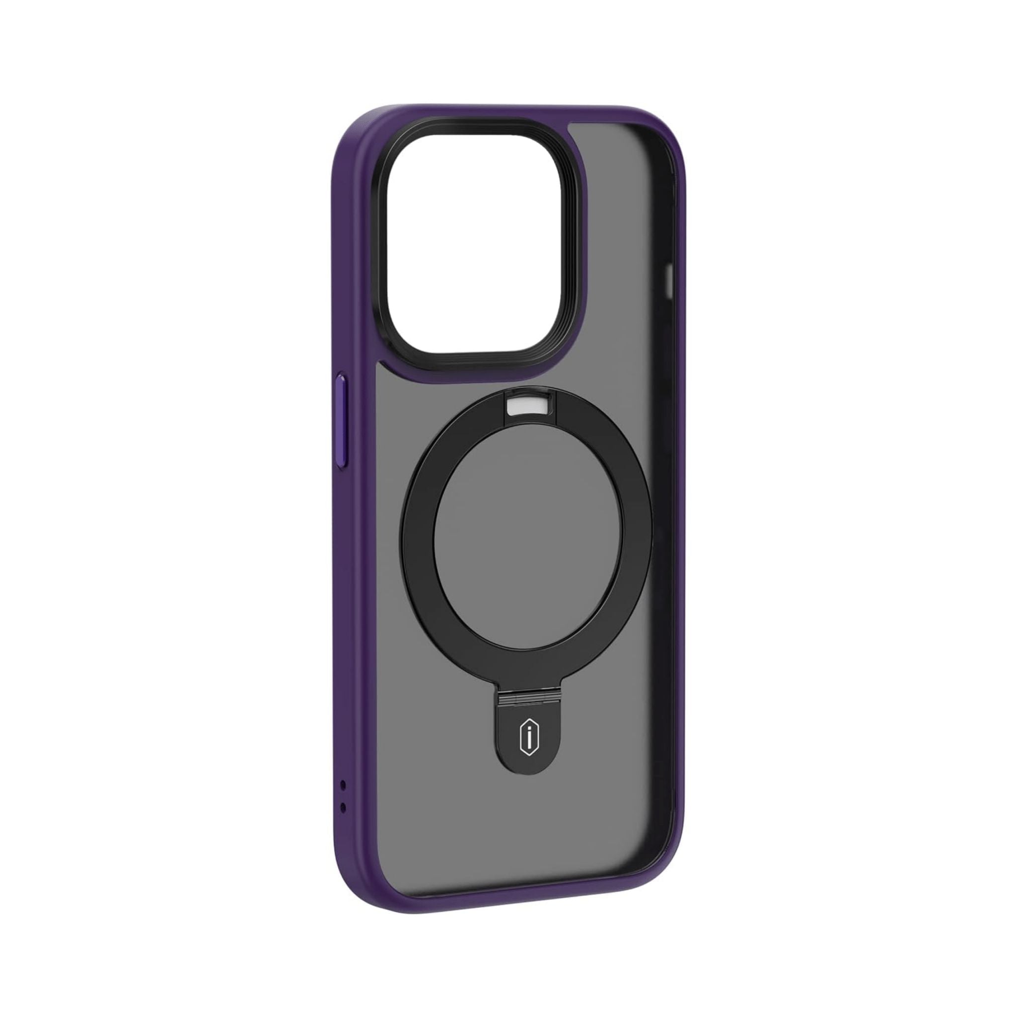 WIWU Magsafe Premium Case with Rotating Stand for iPhone 15 Pro Max - Purple