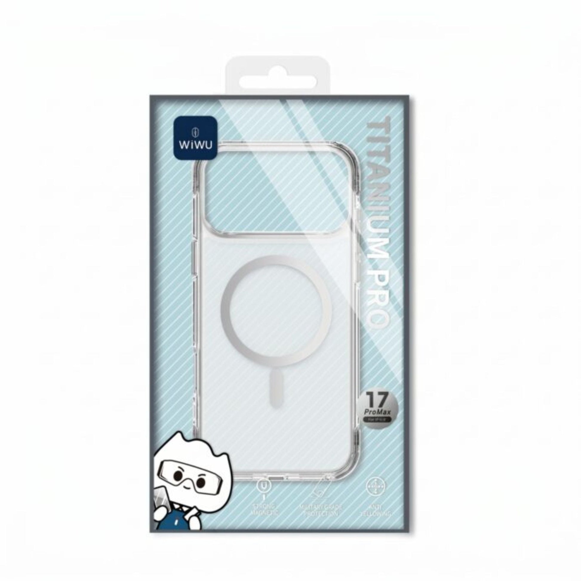 WIWU Magsafe Titanium Case for iPhone 17 Pro Max Transparent - White