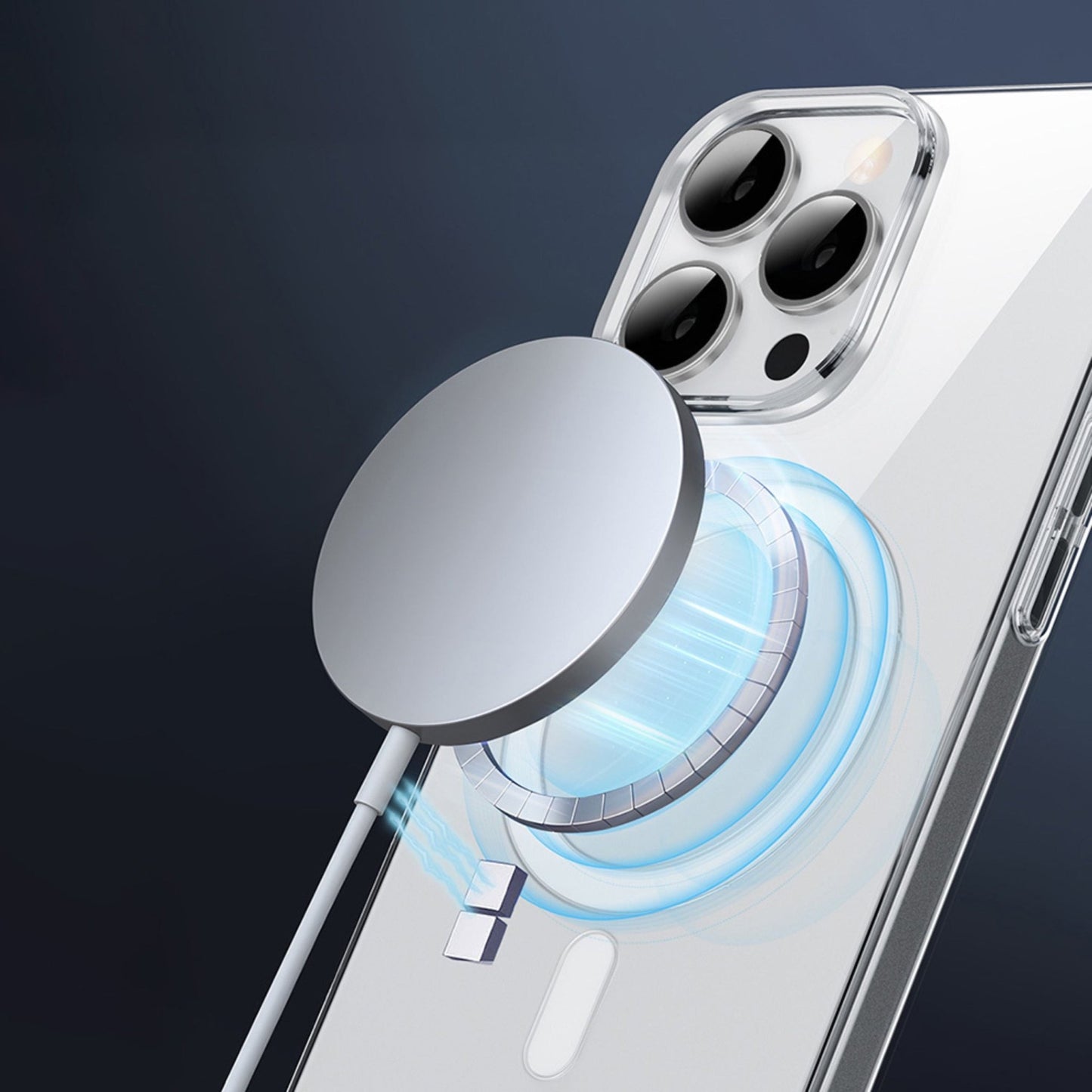 WIWU Magsafe invisible pro for iPhone 16 Pro Max Transparent - White