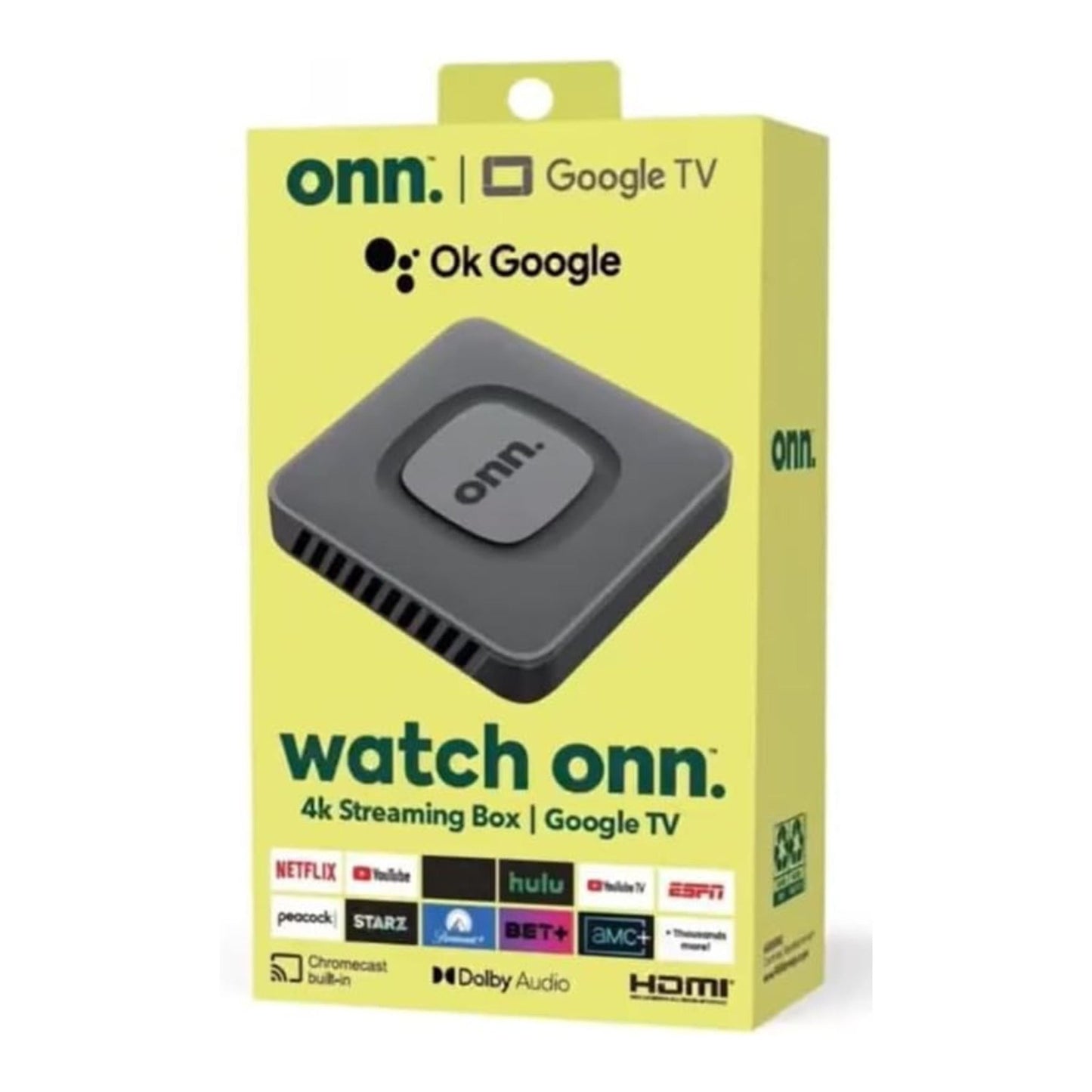 Watch onn 4k Streaming Box - Black ( 1 Year Plan )