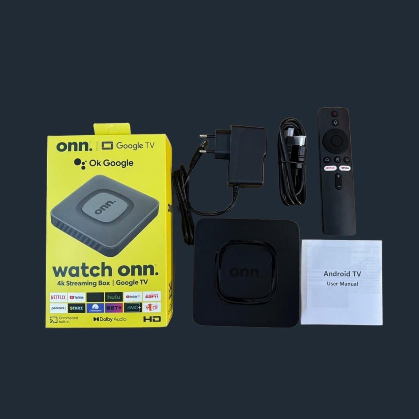 Watch onn 4k Streaming Box - Black ( 1 Year Plan )