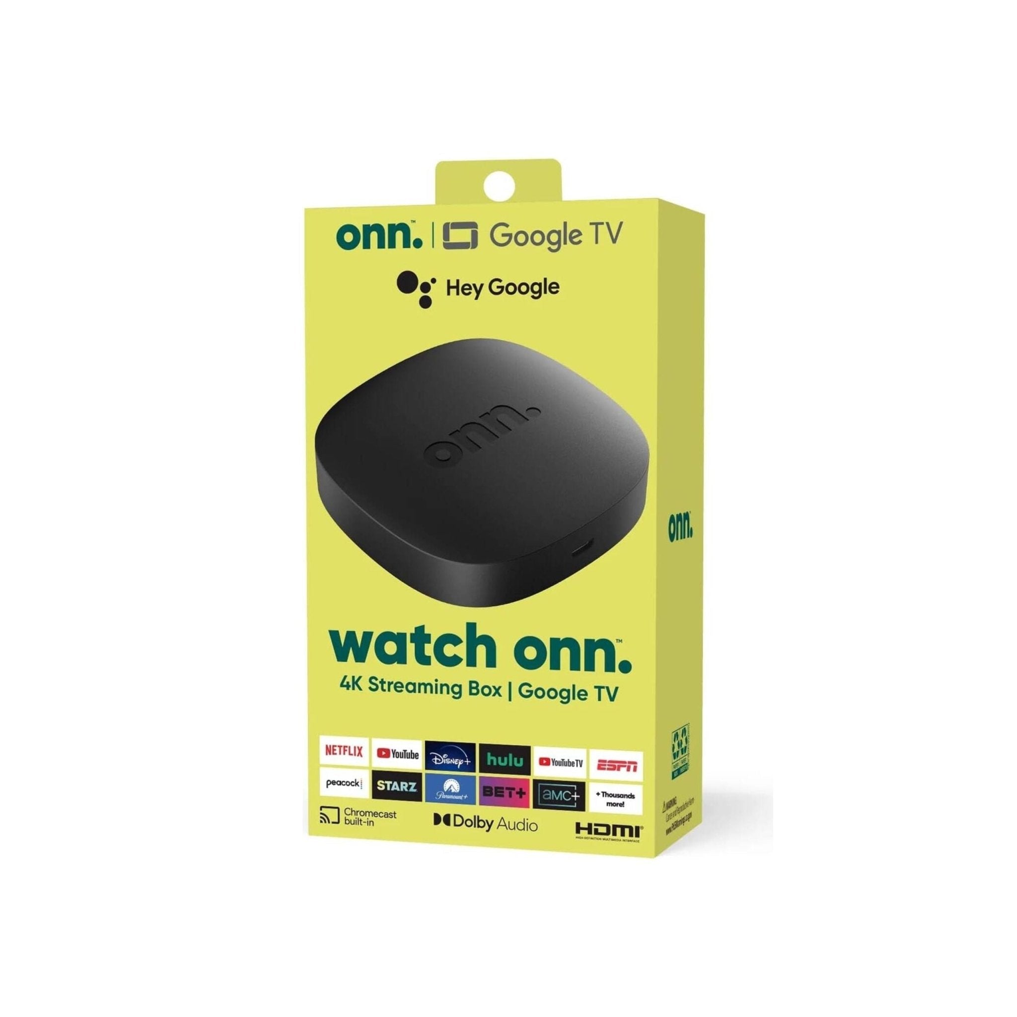 Watch onn TV Box 4k Ultra HD - Black ( 1 Year Plan )