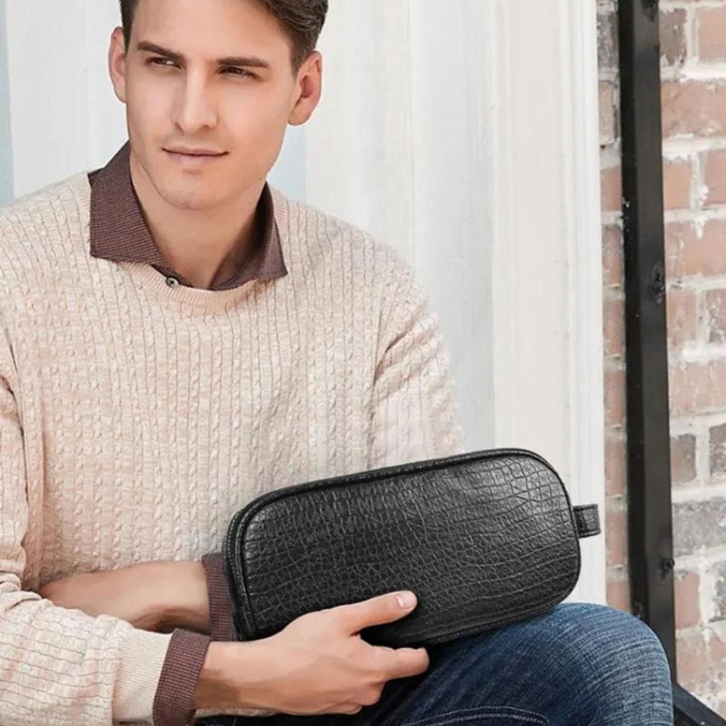 WiWU Salem Lux Tri Compartment Organize Case - Black Alligator grain