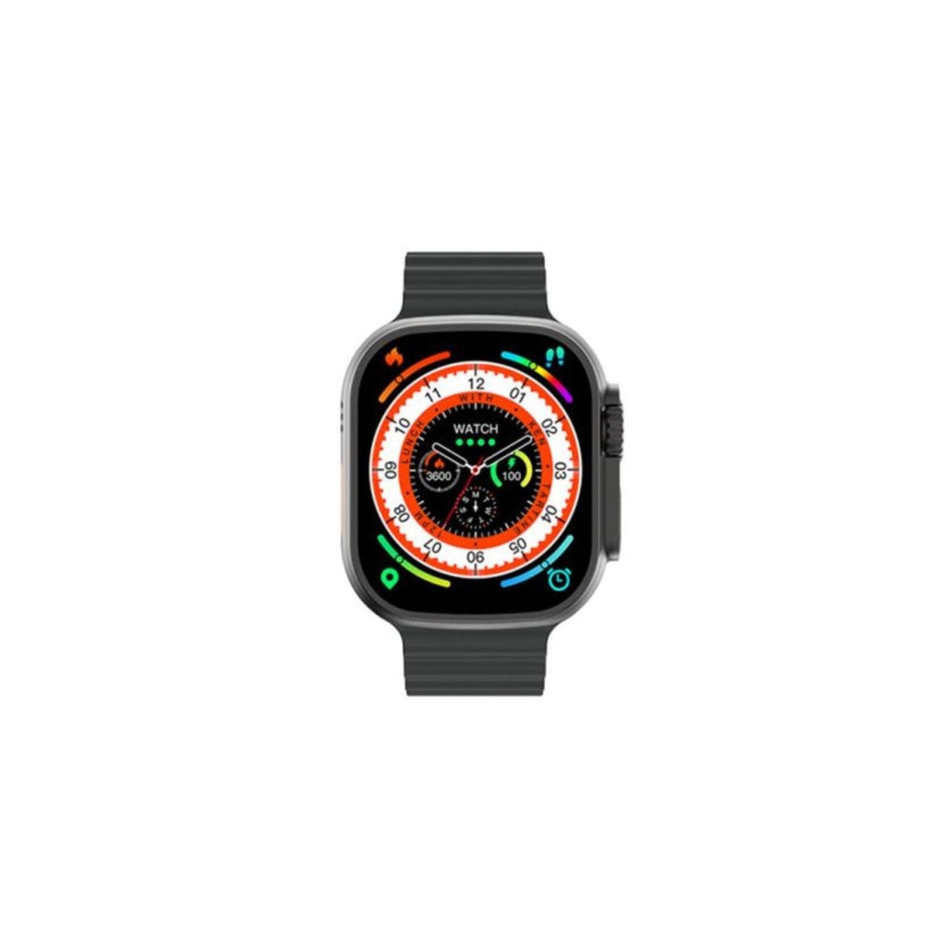 WiWU Smart Watch SW01 Ultra Max With 2 Strapes - Black