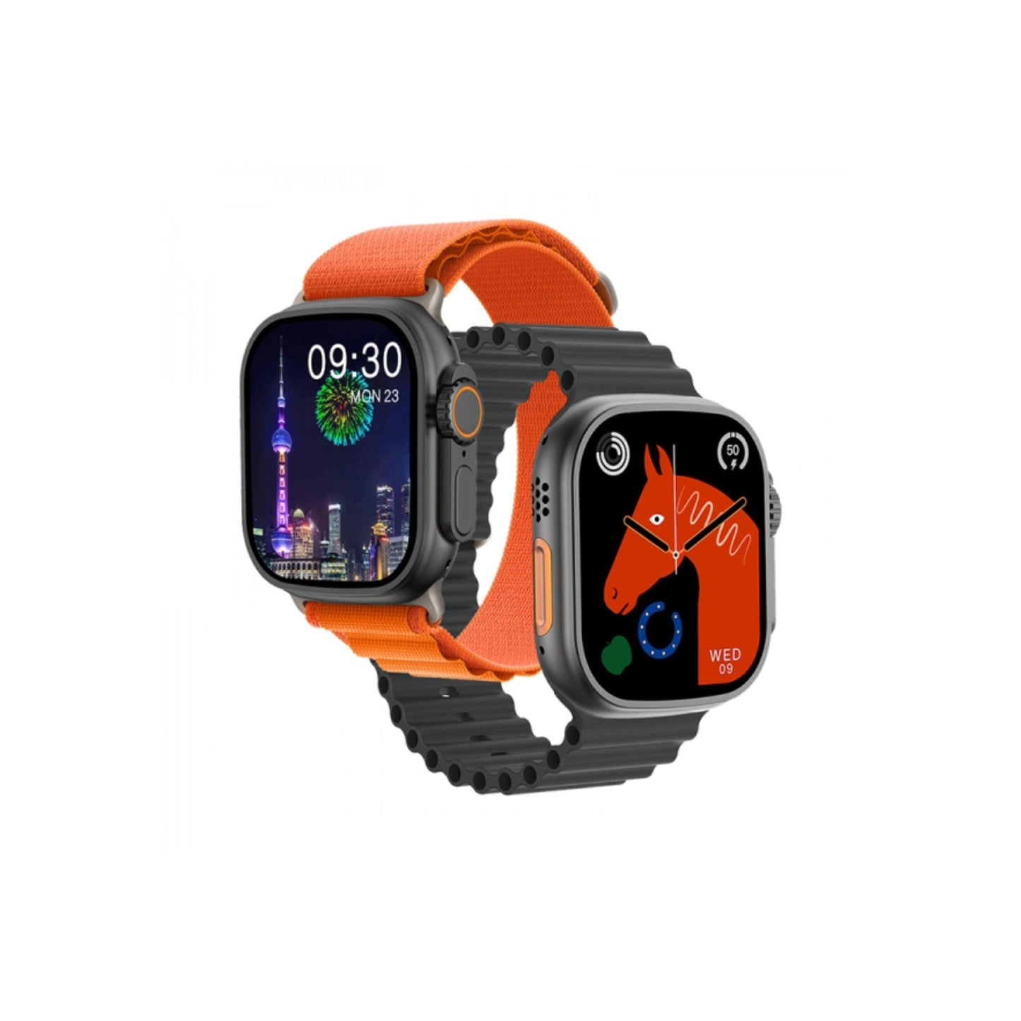 WiWU Smart Watch SW01 Ultra Max With 2 Strapes - Black