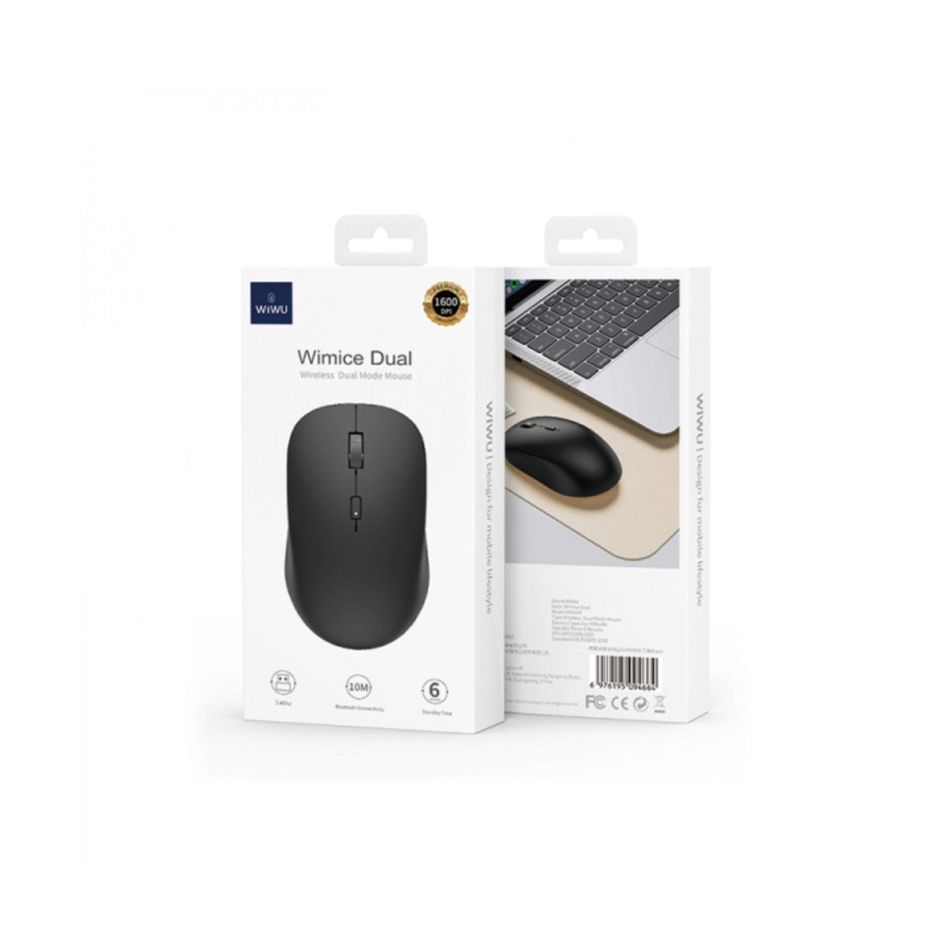 WiWU Wimice Dual Mode Wireless Mouse - Black