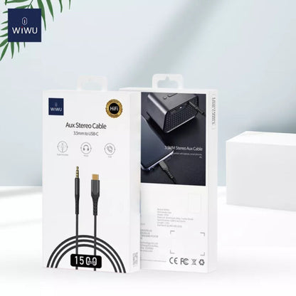 Wiwu 3.5mm Audio Stereo Cable To Type- C - Black