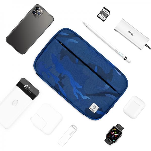 Wiwu Camouflage Travel Pouch (22.5*14.5*5cm) - Blue