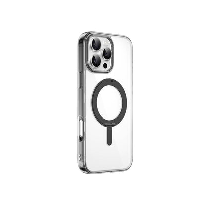WIWU Magsafe iShield Ultra Case with Rotating Stand for iPhone 16 Pro Transparent - Black