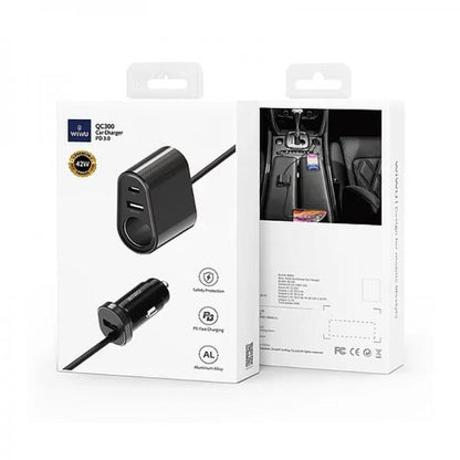 Wiwu QC300 Multifunctional Car Charger 42w PD 3.0