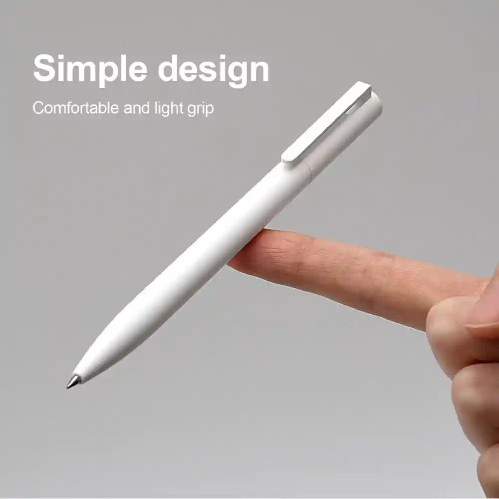 Xiaomi Black Gel Ink Pen 10Pcs - White