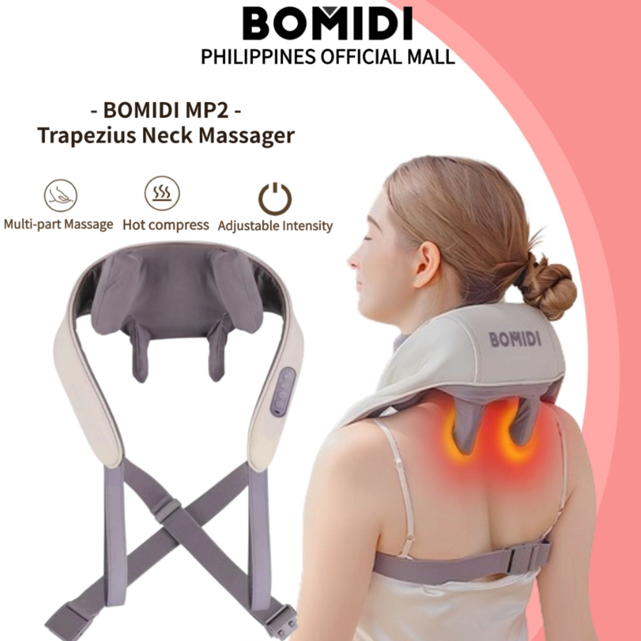Xiaomi Bomidi Kneading Neck Massager MP2 - Beige Grey