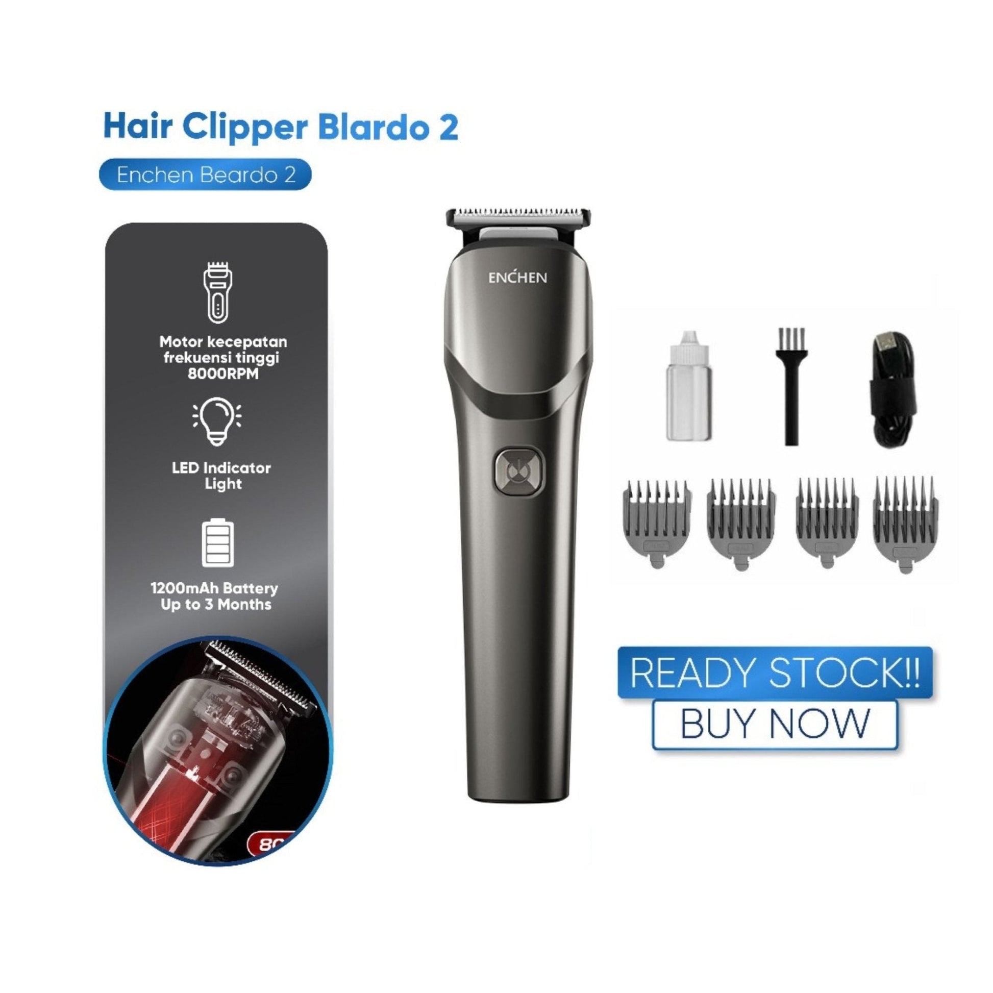 Xiaomi Enchen Beardo 2 Multifunctional Trimmer - Black