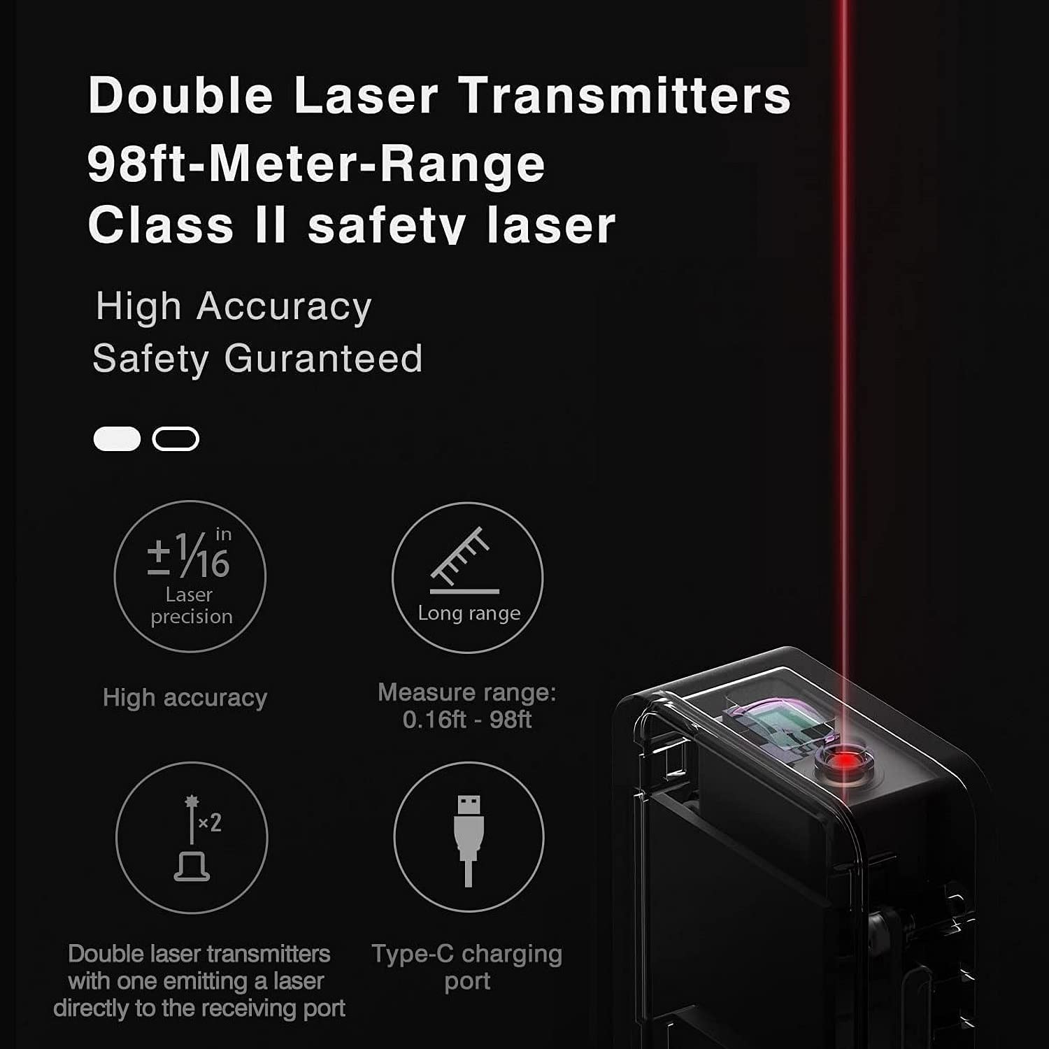 Xiaomi HOTO Smart Laser Masure - Black
