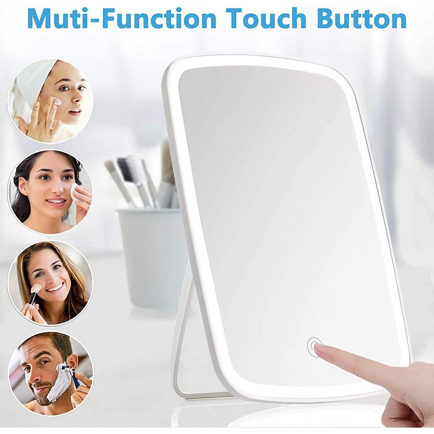 Xiaomi Jordan & Judy LED Makeup Mirror with Touch Screen - Beige