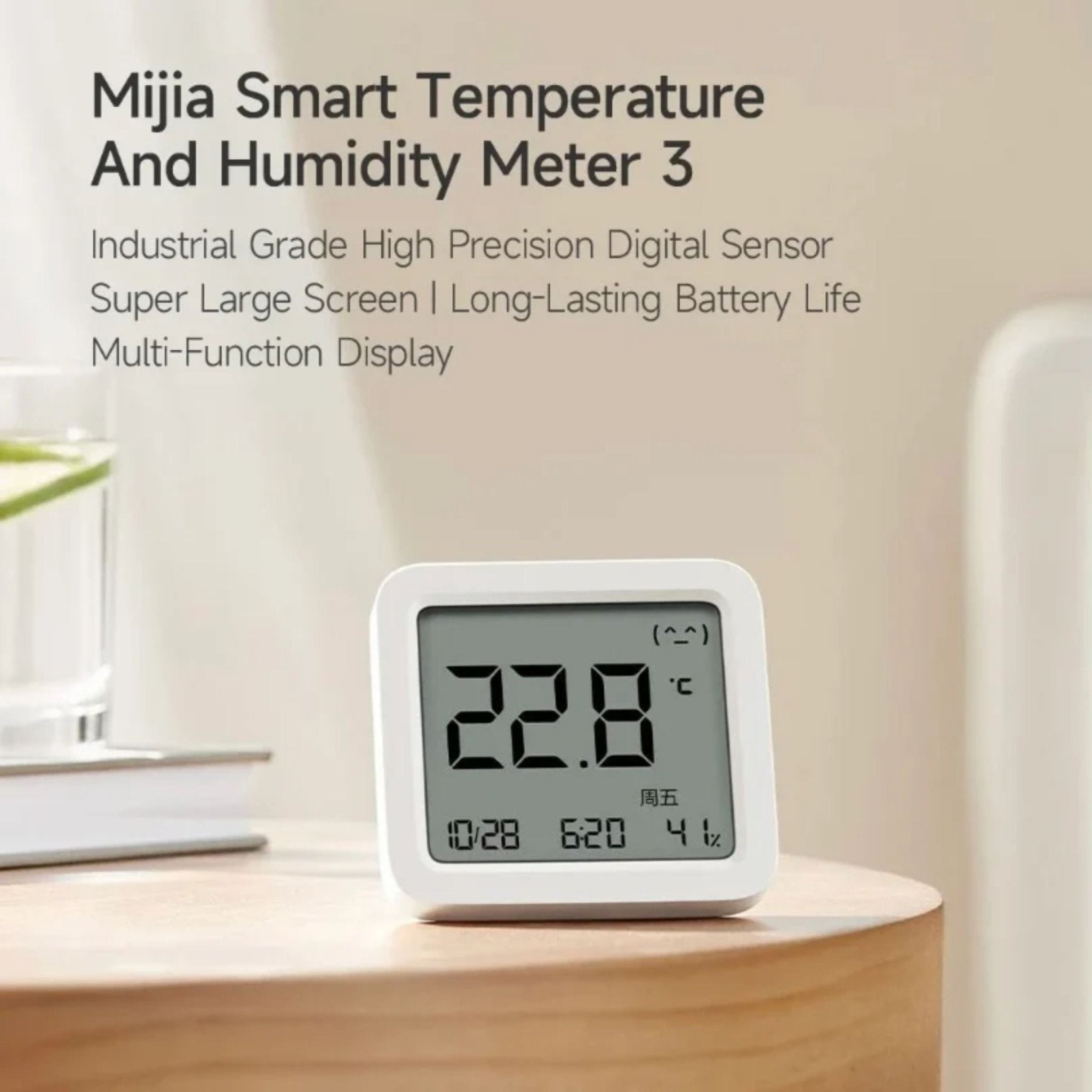 Xiaomi Mijia Smart Temperature and Humidity Monitor 3 - White