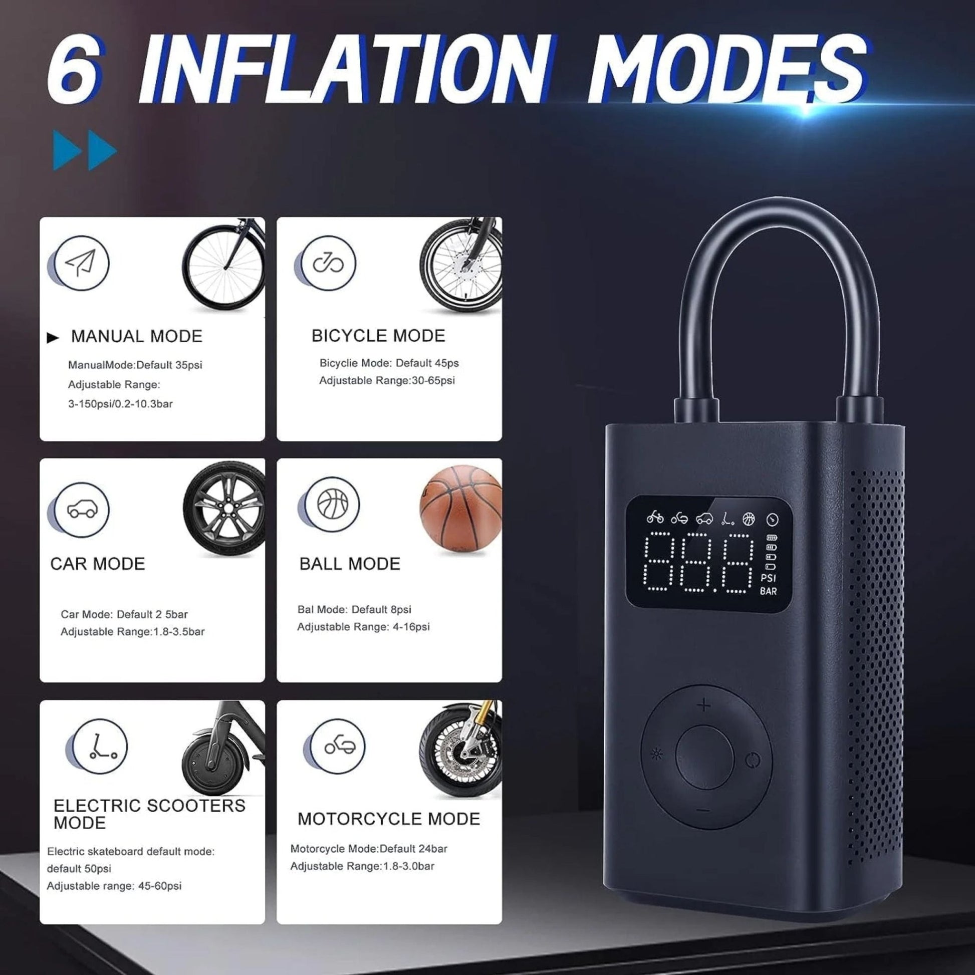 Xiaomi Portable Electric Inflator 2 Pro - Black