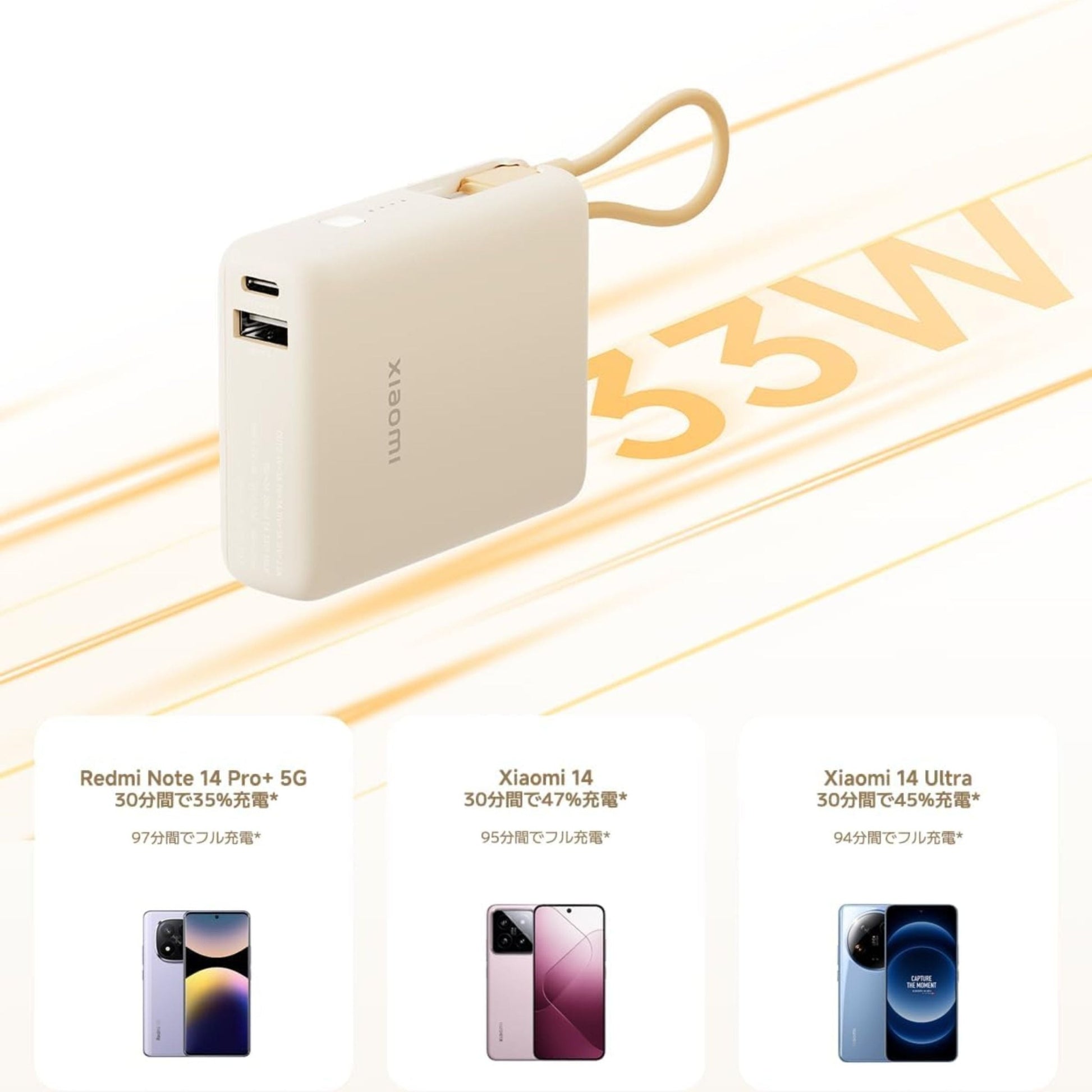Xiaomi Power Bank 10000mAh 33W With Cable Type-C