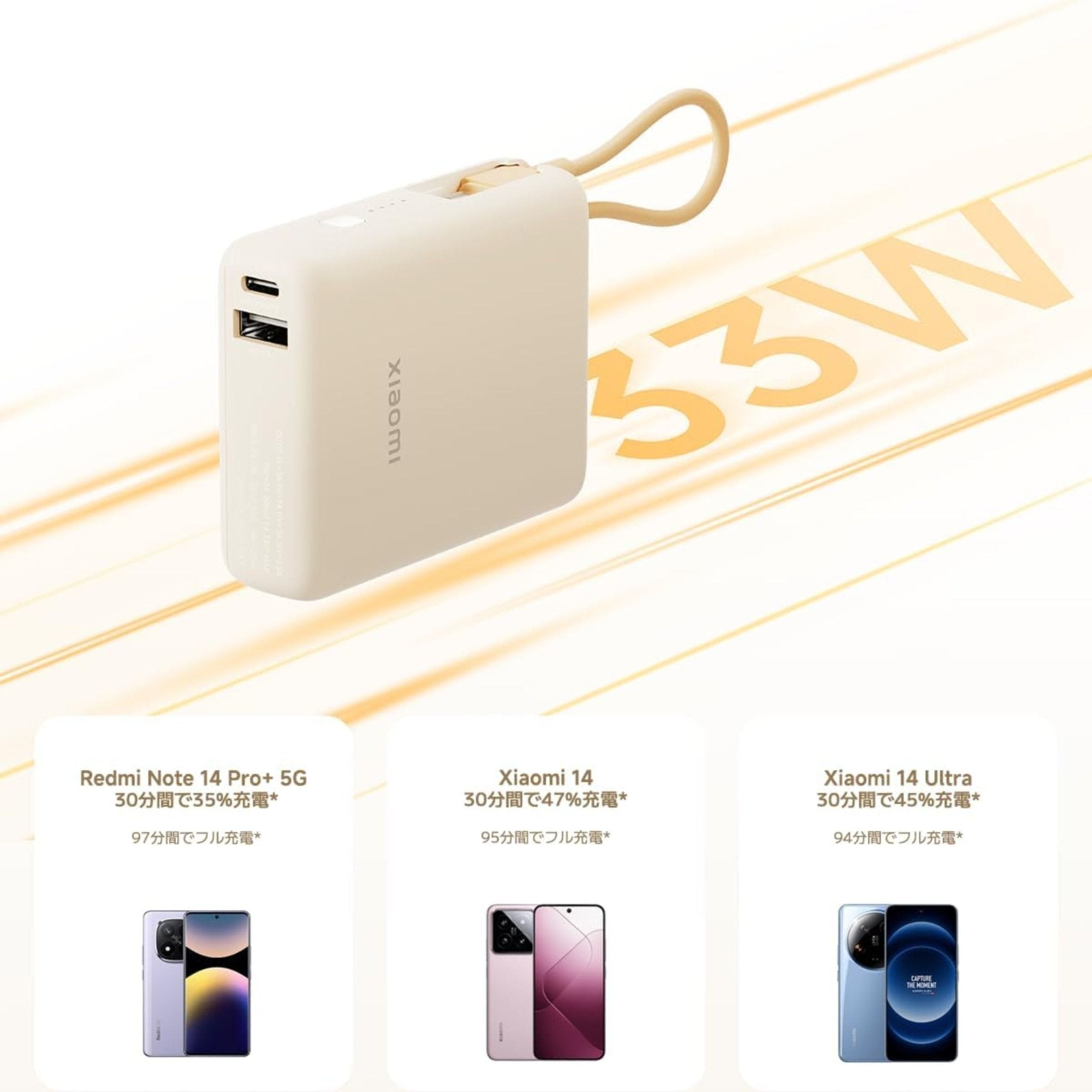 Xiaomi Power Bank 10000mAh 33W With Cable Type-C