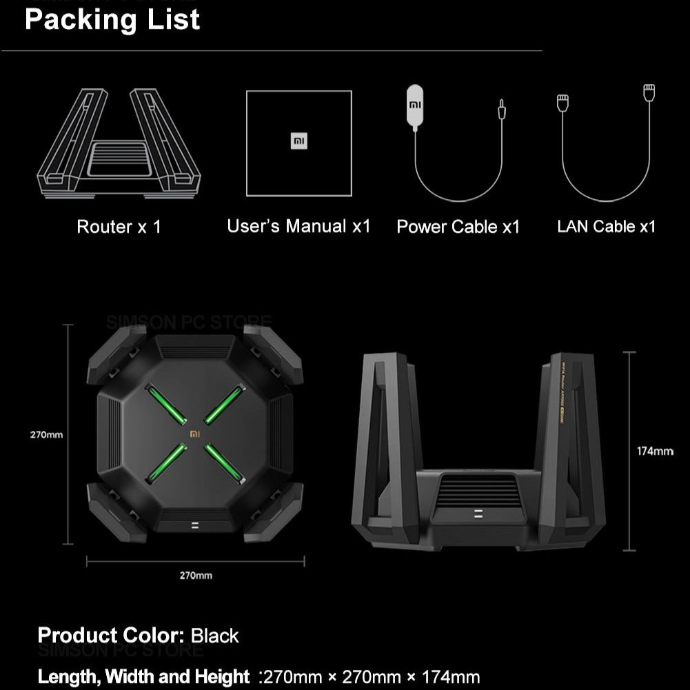 Xiaomi Router AX9000 - Black