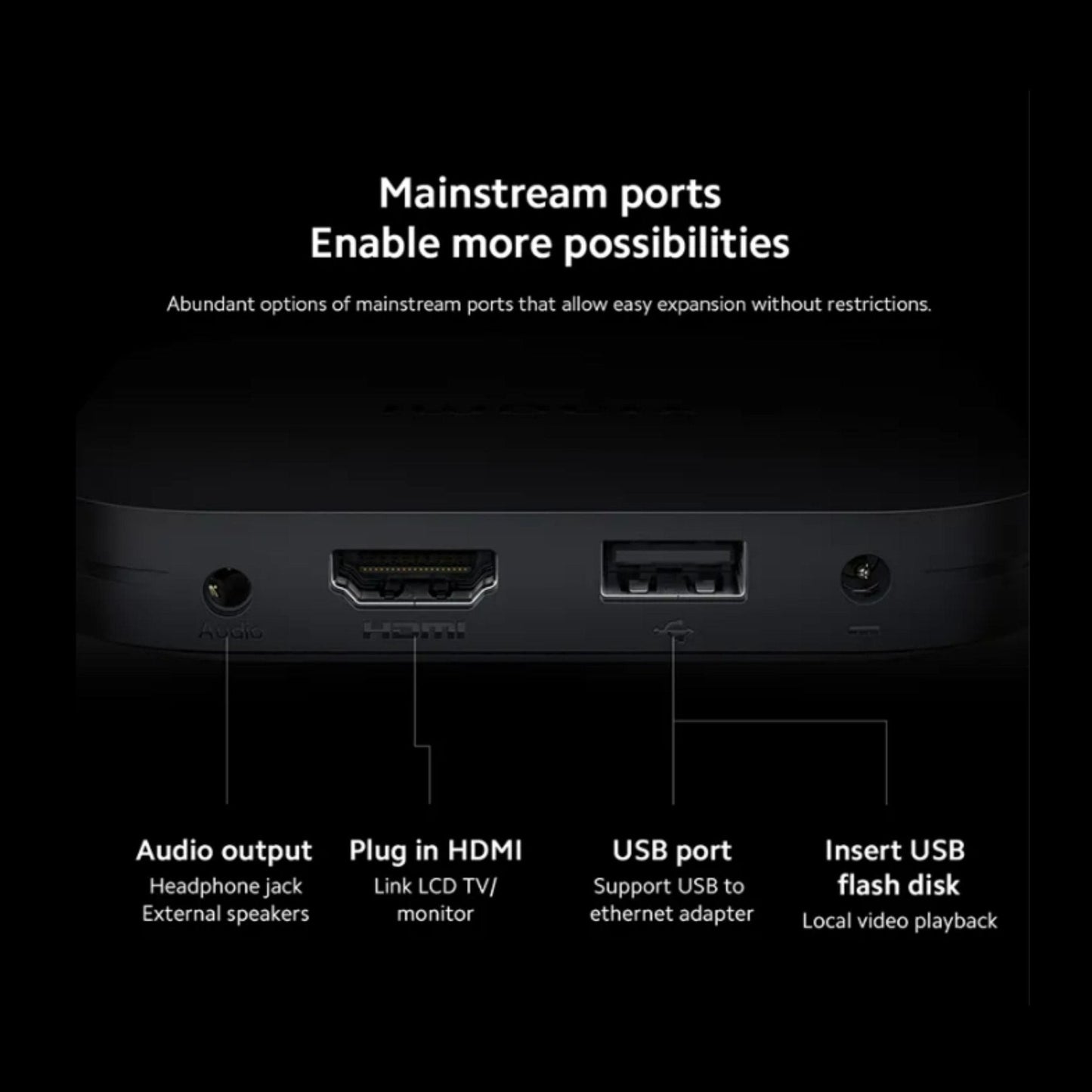 Xiaomi TV Box S Android 2nd Gen 4K Ultra HD MDZ-28-AA - 2 - Black ( 1 Year Plan )