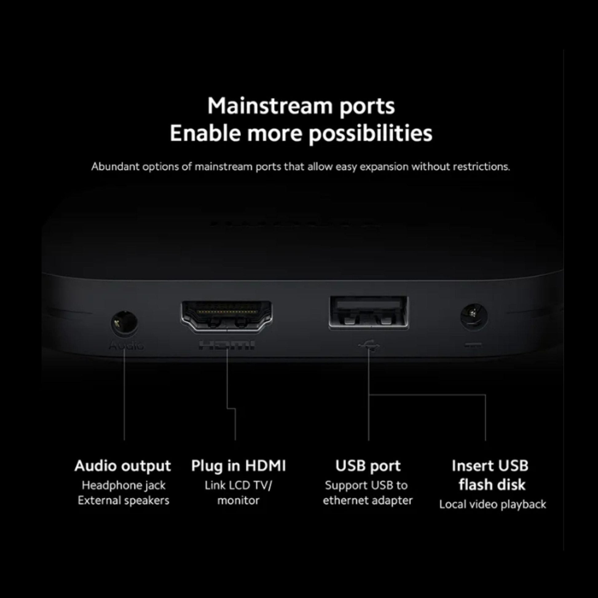 Xiaomi TV Box S Android 2nd Gen 4K Ultra HD MDZ-28-AA - 2 - Black ( 1 Year Plan )