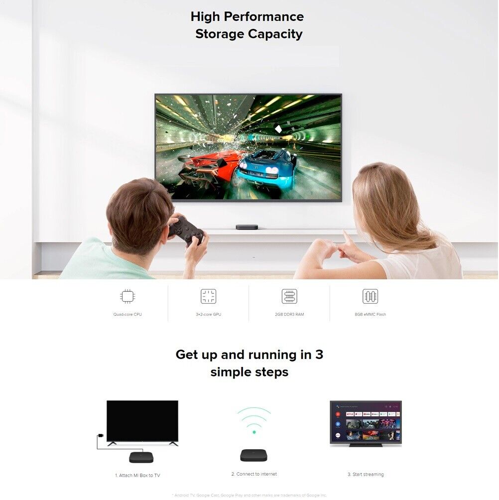 Xiaomi TV Box S Android 2nd Gen 4K Ultra HD MDZ-28-AA - 2 - Black ( 1 Year Plan )