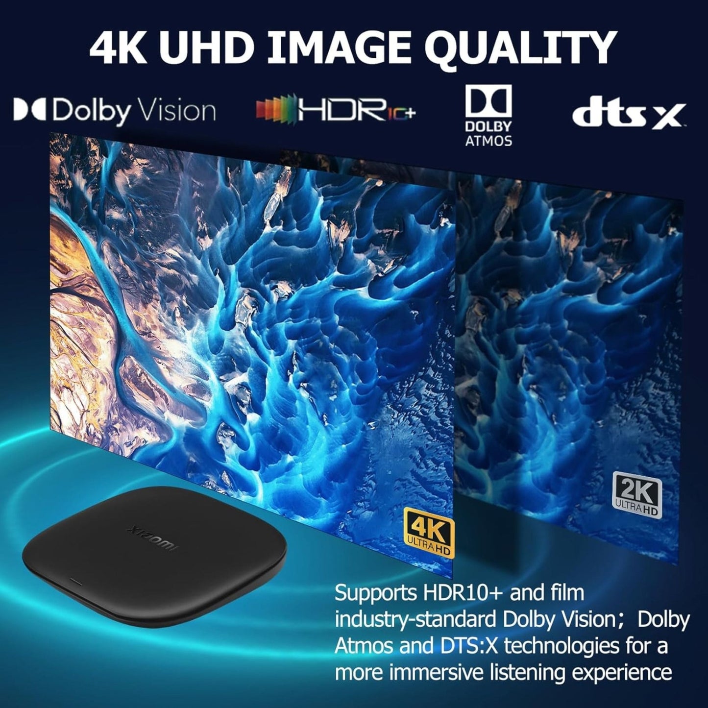 Xiaomi TV Box S Android 3rd Gen 4K Ultra HD MDZ-32-AA - Black ( 1 Year Plan )