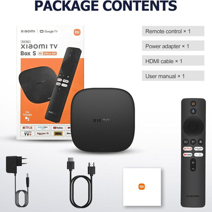 Xiaomi TV Box S Android 3rd Gen 4K Ultra HD MDZ-32-AA - Black ( 1 Year Plan )